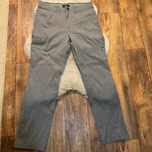 Balance Collection Pants Size 34 Taupe Gray Stretch Mens Zip Pocket Lightweight